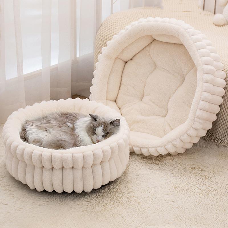 Thickened Moisture Resistant Pet Bed Winter Thermal Insulation Cat Dog House Washable Removable Cover Pet Mat Durable Small Pet Cushion