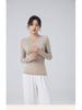 New Autumn/Winter Modal Wool Crew Neck Base Layer Top - White Long Sleeve Shirt