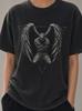 Winged Angel Bandaged Body Acid Wash Black T-Shirt Gothic Graphic Tee