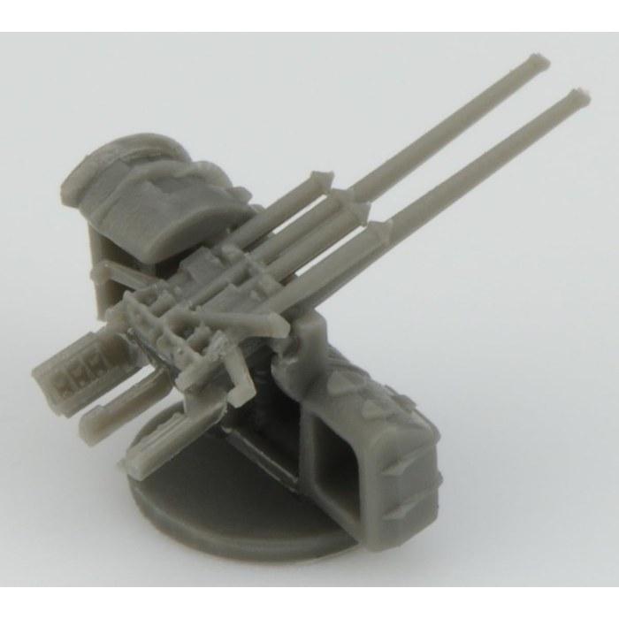 Fine Molds 1/700 Nano Dread Series Type 89 12.7cm High-Angle Gun Plastic Model Parts WA13 (Gray) 1 Pack