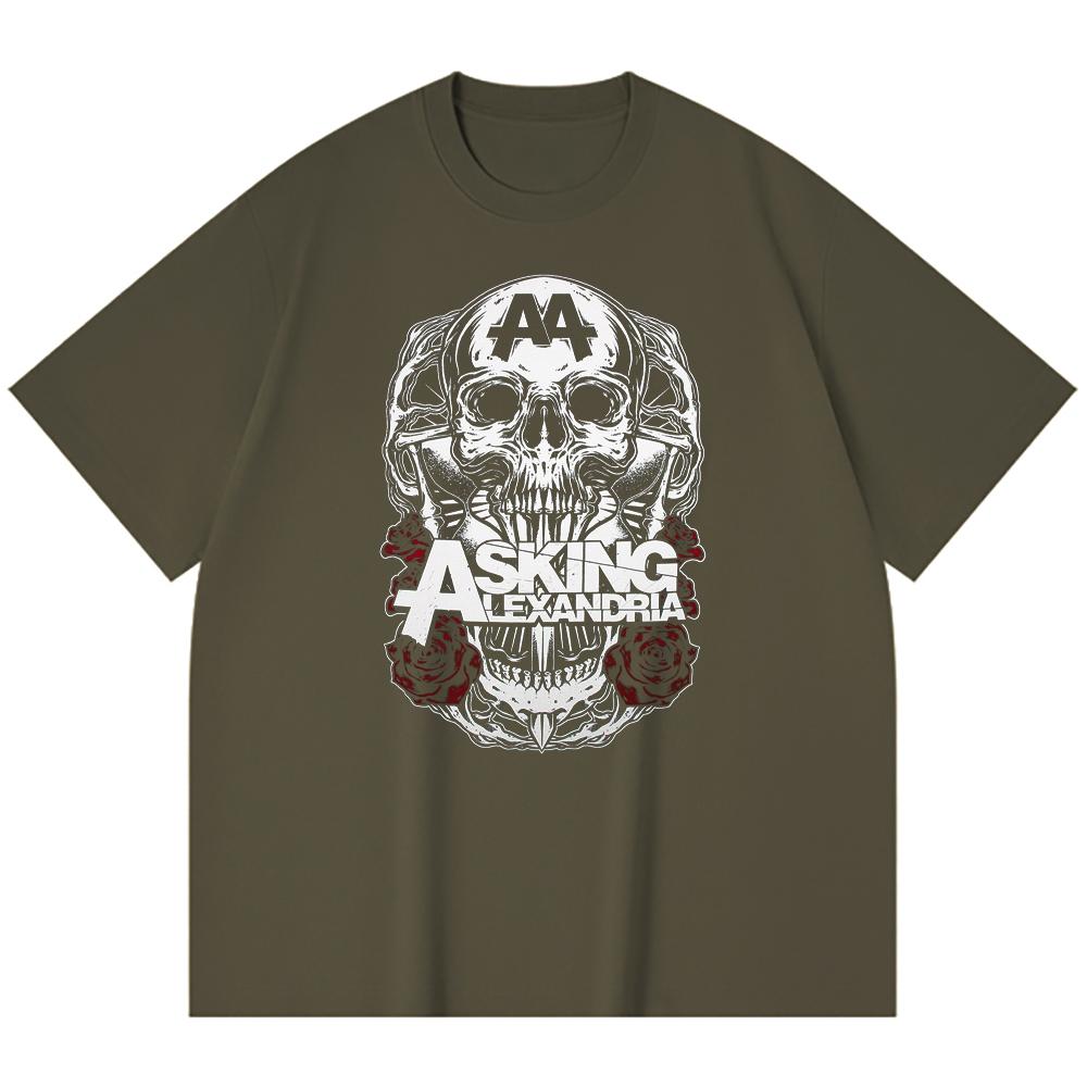 230 Gsm 100% Cotton Heavy Metal T-Shirt  Rock Band Popular Music Print Unisex Heavy Cotton T Shirt