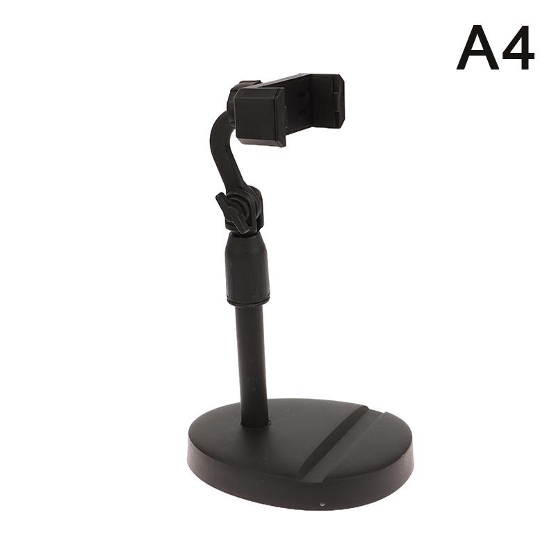 Adjustable Microphone Stand Desktop Tripod Mini Portable Mic Stand Holder Mic Clip Holder Bracket Lightweight For Live