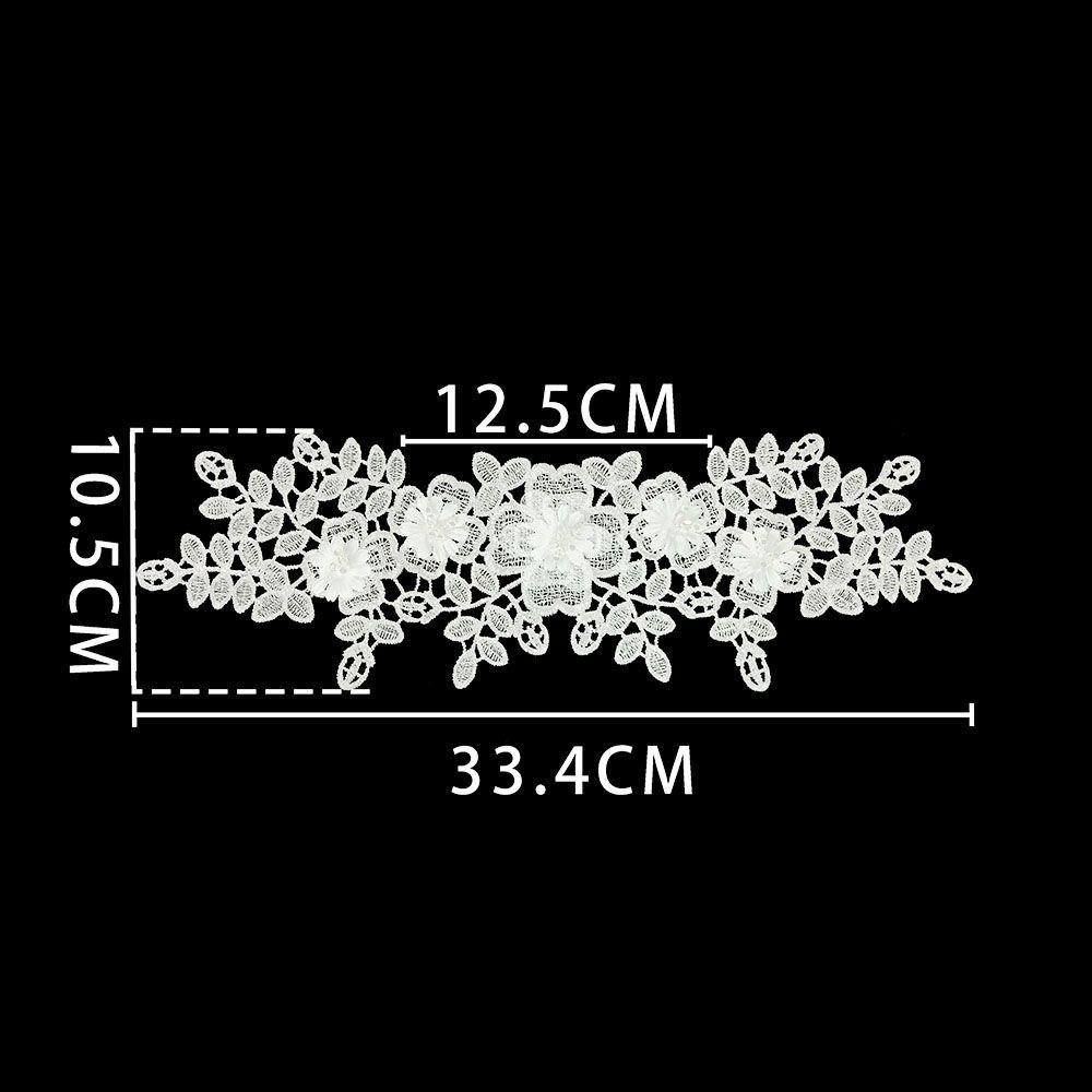 Black And White I Polyester Embroidery Bead Embroidery Sewing Lace Collar Diy Decorative Clothing Single Flower Accessories Clothing Accessories