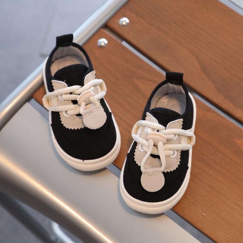 Solid Soft Sole Canvas Slip-On Shoes for Toddlers