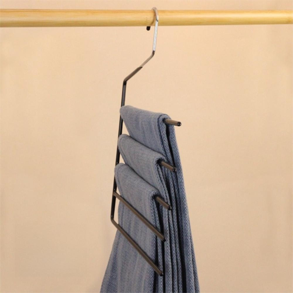 Black Scarf Storage Rack E Shape Towel Storage Rack Pants Hangers  Home Storage Accessories