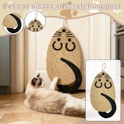 Mouse-Shaped Sisal Cats Scratcher Pad - Hanging & Floor-, Non-Shedding Cats Scratching Toy