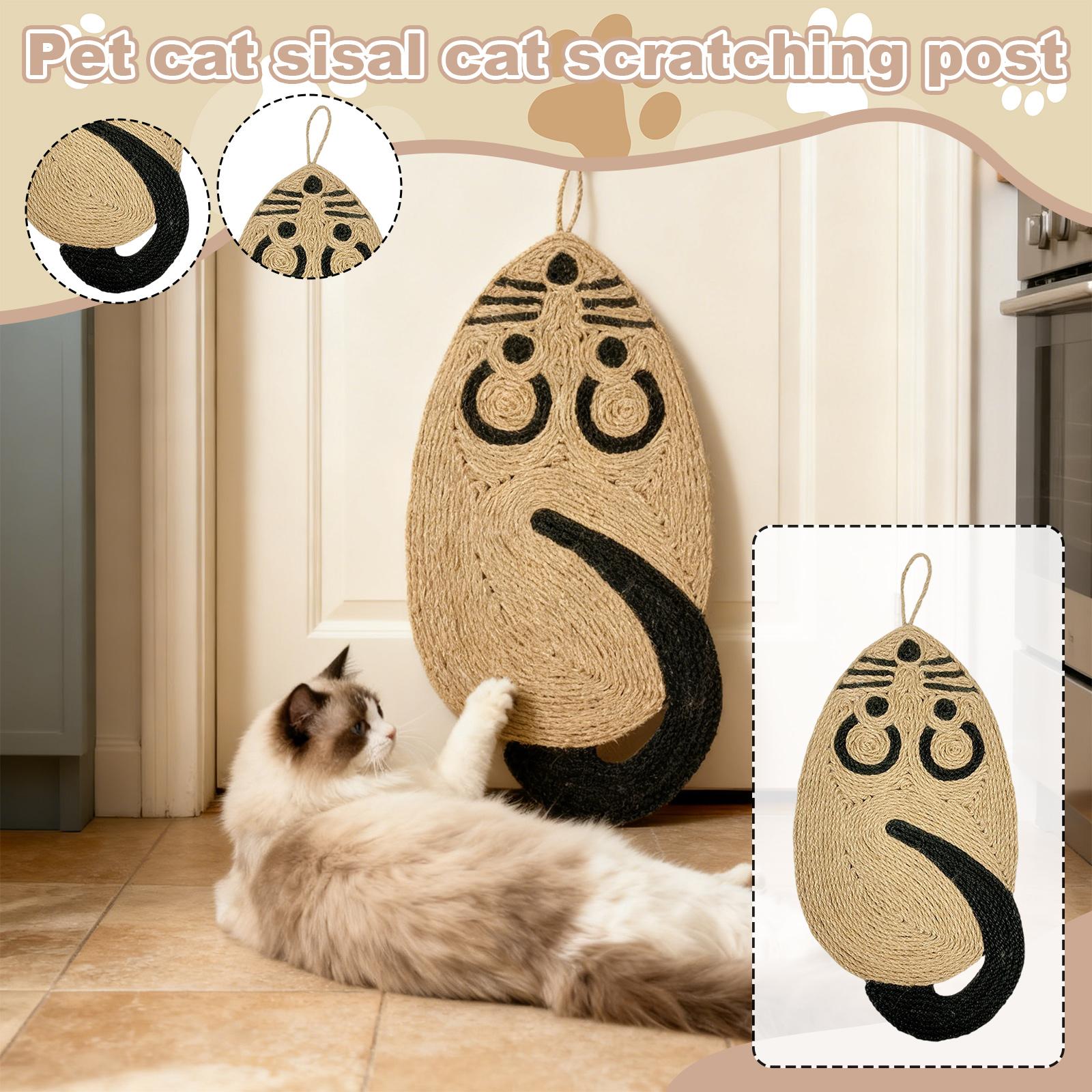 

Mouse-Shaped Sisal Cats Scratcher Pad - Hanging & Floor-, Non-Shedding Cats Scratching Toy One Size