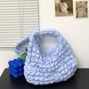 Y2K Style Casual Ruched Oversized Women Shoulder Bags  Quilted Padded Crossbody Bag Large Capacity Nylon Tote Big Shopper Purses