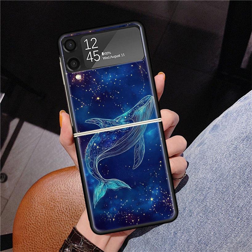 

Humpback Whale Sea Giant Phone Case For Samsung Z Flip 7 6 5 4 3 Galaxy ZFlip7 ZFlip6 ZFlip5 ZFlip4 ZFlip3 5G Print Cover Samsung Z Flip 4