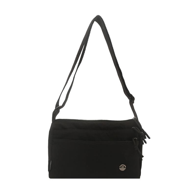 Стильная, легкая и простая маленькая квадратная сумка, повседневная спортивная, высококачественная наплечная сумка-мессенджер, однотонная женская маленькая сумка. чёрный