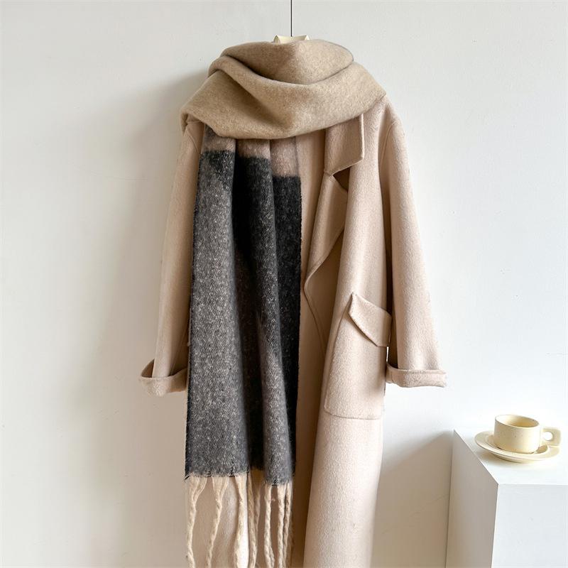New  Cashmere Scarf Shawl Thicked  Warm Blanket Long Tassels Soft Shawls Neck Wraps Pashmina Scarves Ladies' Luxury Scarf