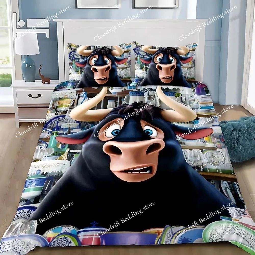 Bettbezug Ferdinand 3D Exquisit Cartoon Rinder Digitaldruck Bettwäsche-Set Bett Jugend Heimdekoration Kinder Jungen Geschenk026