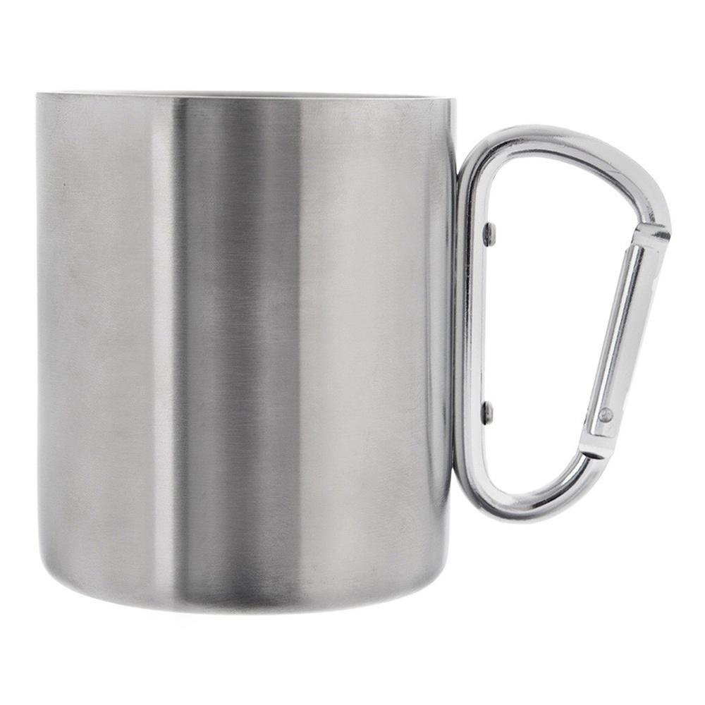 Tourist Picnic Fishing Scout Steel Mug with Carabiner