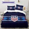 USMNT Pattern Bedding Quilt Set  Home Decoration  Gift (1 * Duvet Cover + 2 * Pillowcase  Without Core)