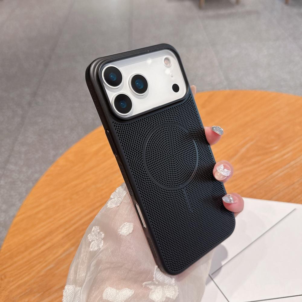 Cooling Armor Magnetic Breathable Case foriPhone 17 Air 16 15 Pro Max 14 Plus 13 12 11 Bright Hard Shockproof forMagsafe Cover