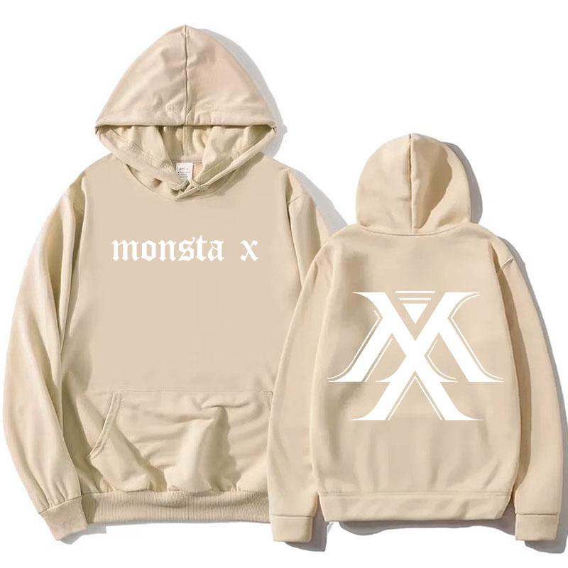 MONSTAX Boy Band Coreana Felpe alla Moda 2025 EP The X Stampa Grafica Felpe a Manica Lunga Autunno Pullover Donna Unisex