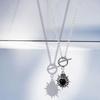 Rebellious Gothic Heart Necklace With Punk Spikes Alloy Lightweight Neck Chain Jewelry Unique Gift Choice for Women