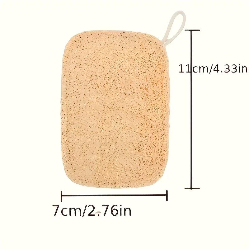 6 Stück natürliche Luffa-Schwämme – Sanfte Peeling-Körperbürsten für die Dusche, Bambusfaser-Bade-Reinigungspads