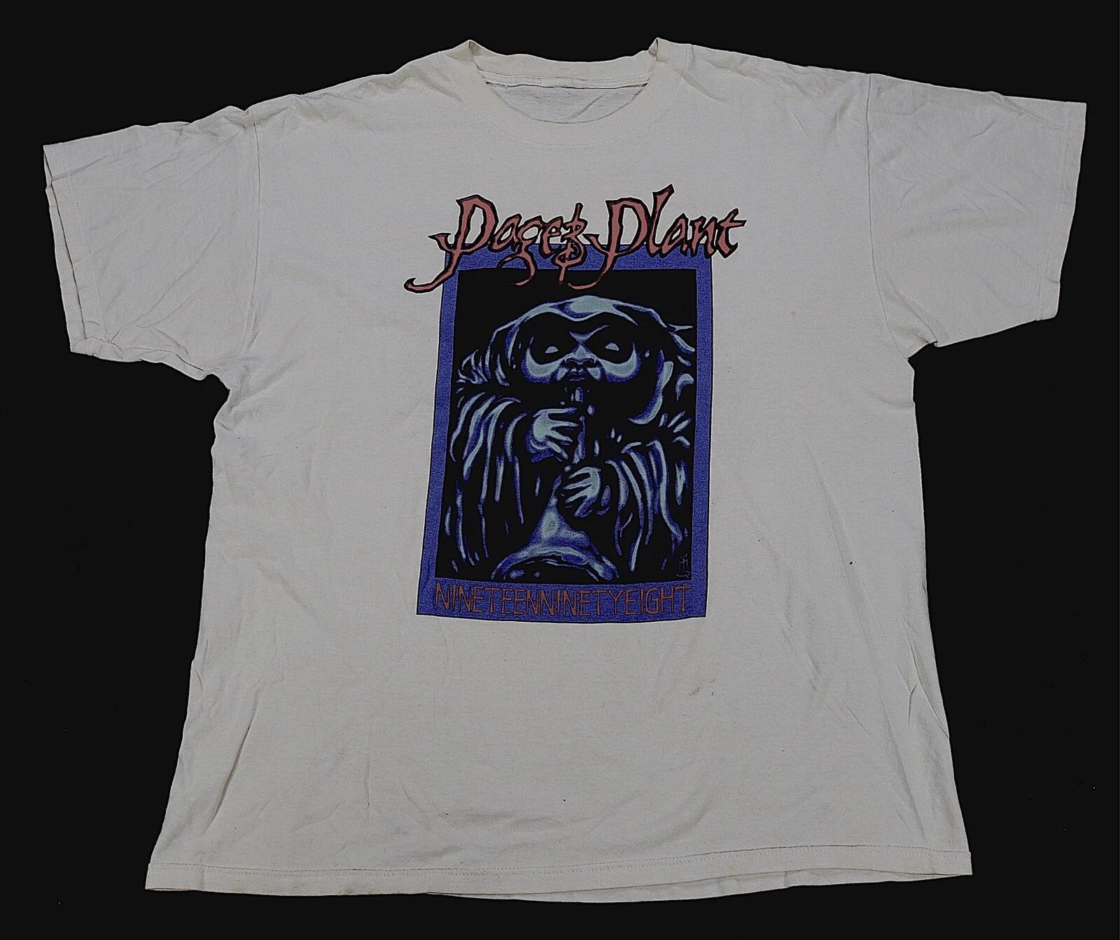 Rare VTG Jimmy Page & Robert Plant Walking Into Everywhere Tour 1998 T Shirt 90s S