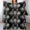 Biro Elephant Portrait Throw Blanket Stylish Decor Blanket Gift for Friends Roommate