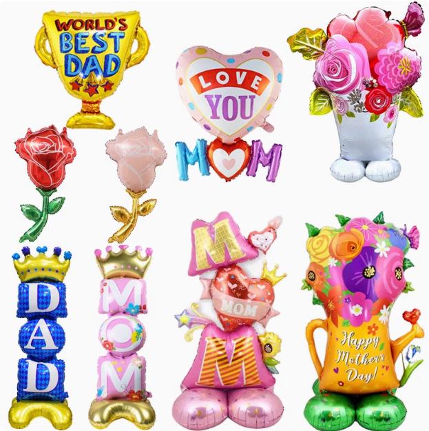 Large Standing Aluminum Foil Balloon for Mother's/Father's Day Decoration