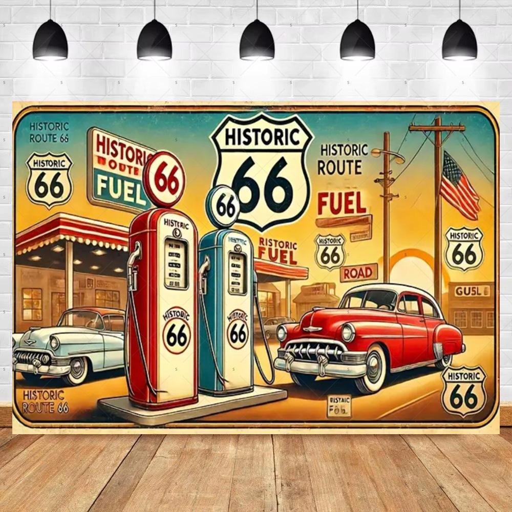 Bannière de Fond de Voiture Chaude Vintage Décoration de Fête Toile de Fond de Garage Classique Fournitures Style Industriel Pneu Outil Accessoire de Photographie