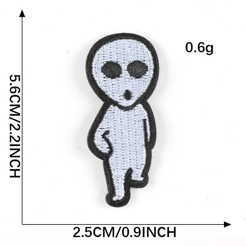 Totenkopf Geist Stickerei Aufkleber Patch: Bekleidungs- & Schuhzubehör