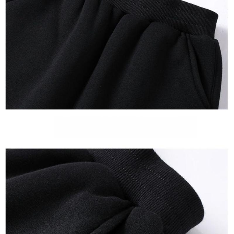 Autumn Winter New Lamb Wool Casual Long Pants Boys Fleece Lined Thickened Sweatpants Winter Trendy Versatile Girls Pants