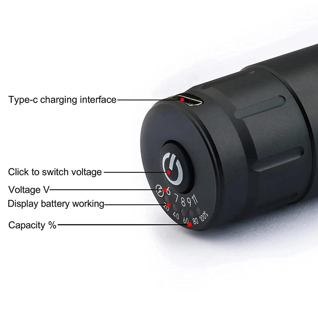Professional Tattoo Machine Kits Portable Rotary Wireless Tattoo Pen Set With Power Supply RCA Interface Permanent Make-up Tools