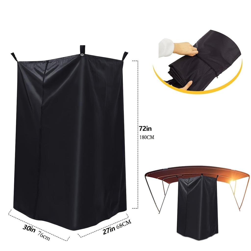 Tenda Doccia Privacy Nera Portatile per Barca Tenda Privacy per Spogliatoio Esterno