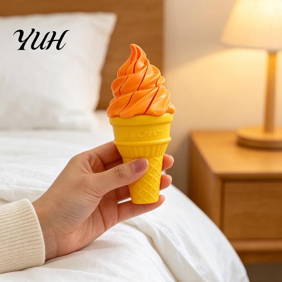 Unique Sensory Playthings Telescopic Ice Cream Cone Fidget Toy, Novelty Spiral Swords, Stress Compact Accessories Relief Toy for Anxiety, Portable