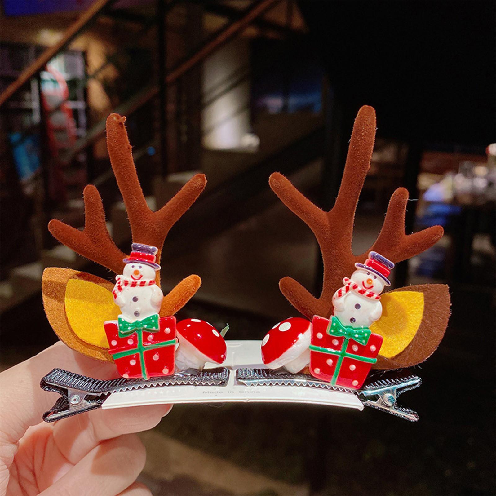 

Рождественская заколка для волос с рогами, головной убор, милые аксессуары для волос 3 коричневый