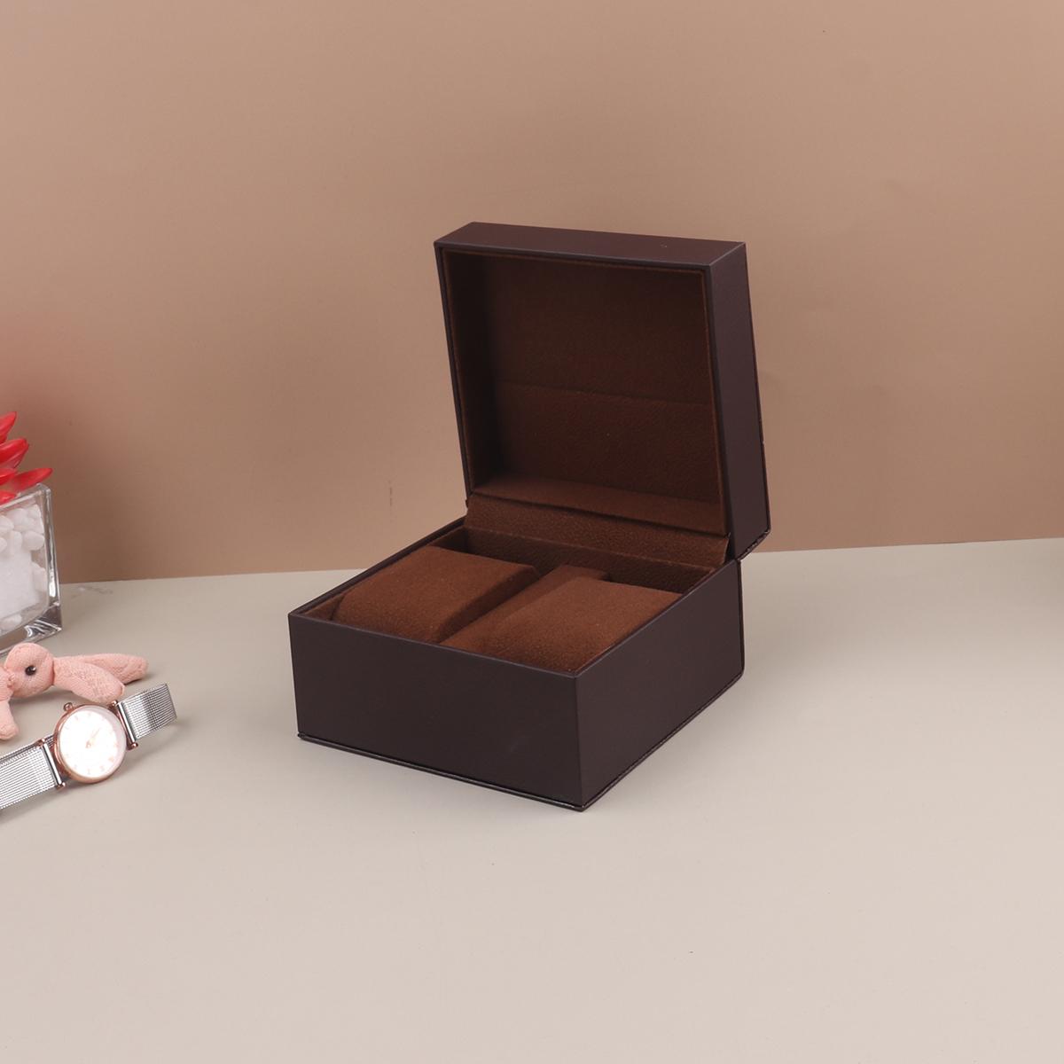 

Органайзер для часов, упаковка из искусственной кожи, высококачественная коробка для часов, коробка для хранения часов, откидная витрина, футляр для ювелирных изделий, подарок коричневый