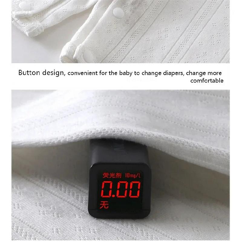 Baby Short Sleeved Jumpsuit Summer Newborn Breathable Mesh Air Conditioning Suit Boys Girls Infant Thin Sleepwear Crawling Suits