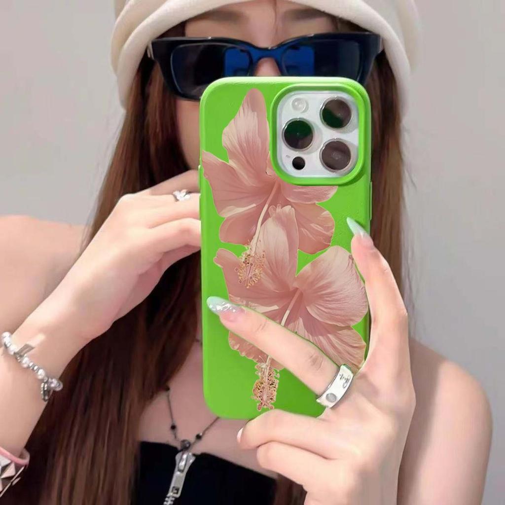 Rosa Hibiskus Elegante Hohe Ästhetik Handyhülle Für iPhone 17 16 Pro Max 15 14 13 12 11 XS X XR 16e 16Plus 17Air Anti-Drop Hülle