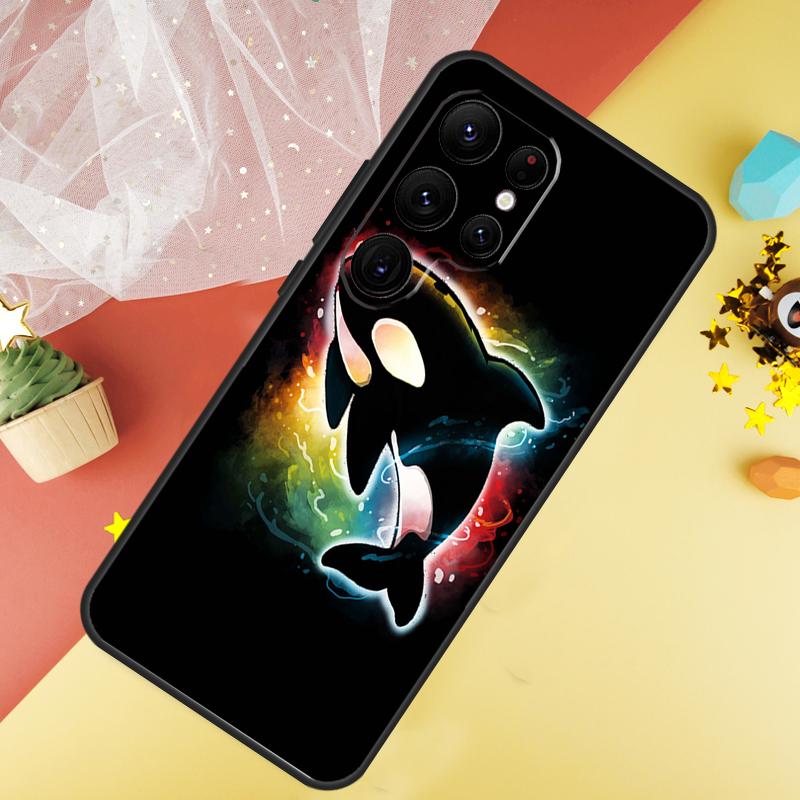 Shark and Killer Whale Phone Case For Samsung Galaxy S26 S25 Ultra S23 S21 S20 S22 S24 FE S10 Plus Cover Coque