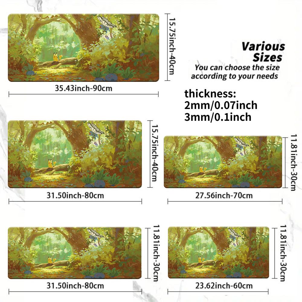 Cherry Blossom Night Snorlax Gaming Mouse Pad NonSlip Desk Mat 30x80x0.2cm