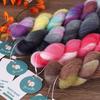 Hand-Dyed Gradient Mohair Silk Yarn for DIY Knitting and Fine Spinning