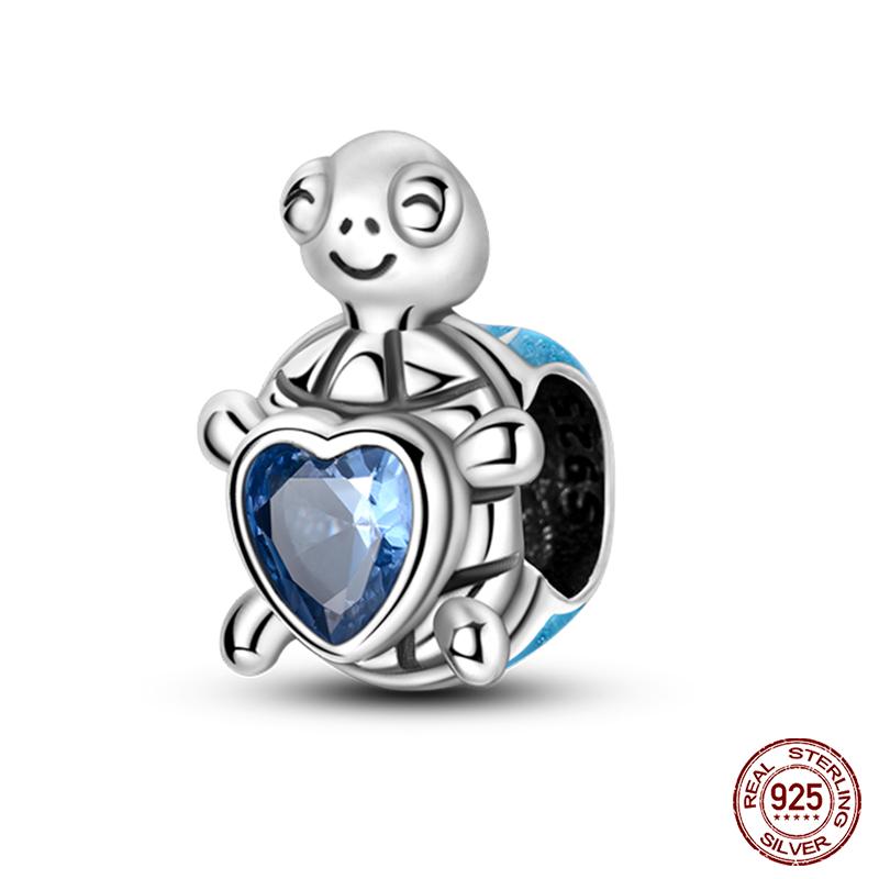 Real Copper Pink Rabbit Cat Dog Animal Charms Beads Fit Qikaola Original Bracelets Diy Birthday Jewelry Making