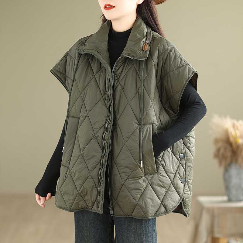 Women's Cotton Vest Autumn Winter Fashion Simplicity Comfortable Down Cotton Waistcoat Temperament Versatile Ladies Jacket