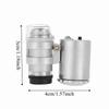 60X Magnification Pocket Microscope Adjustable Length Metal Material Mini Microscope LED Light Magnifier Loupe Lab Accessories