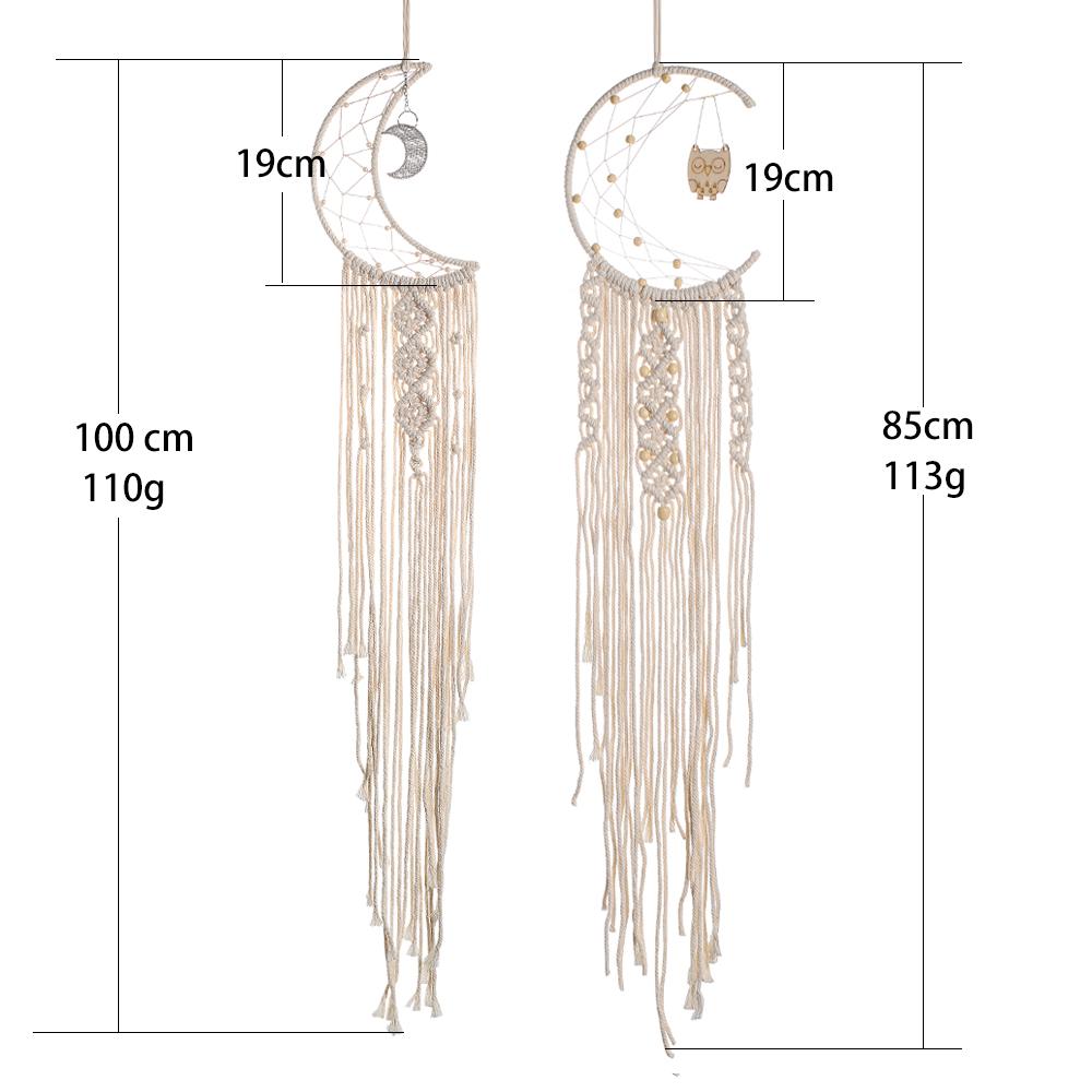 Boho Macrame Tapestry Dream Catcher Owl Home Decor Moon Ramadan Decoration Wall Hanging Nordic Baby Room Decoration Kids Nursery