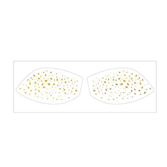 Metallic Eye Tattoo Stickers, Waterproof Temporary Freckle Decals, Sparkling Foil Eye Makeup for Festival Party, Glitter Face Art