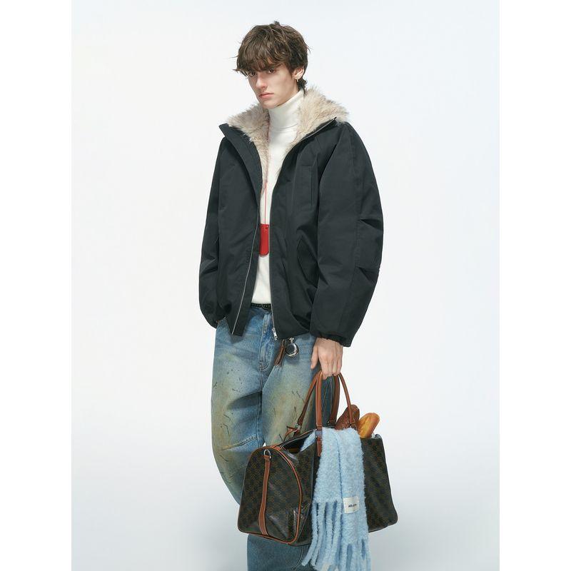 Dream Made Winter Thickened Wolf Throne Mountain Eagle Jacket Men's American Style Winter Clothing Boys' Cotton Coat Warm Cotton Jacket