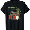 Funny Drummersaurus T Rex Dinosaur Drummer Gift Dino Drums T-Shirt