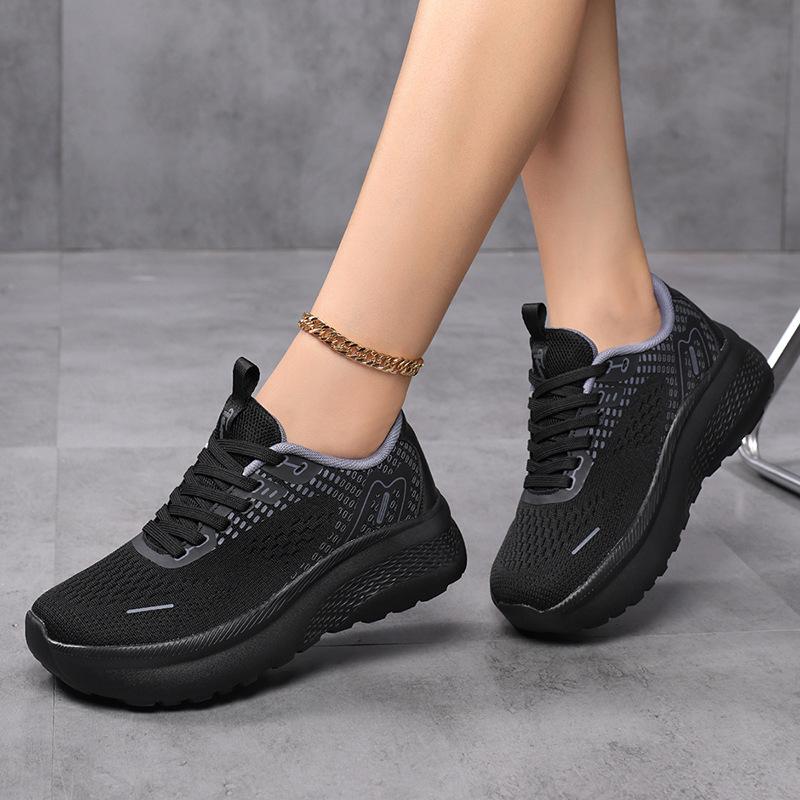 Large size wide head sports shoes thick sole wide last casual running shoes breathable comfortable barefoot travel shoes