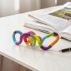 2/4/6Pcs Stress Relief Plastic Twisted Toy Focus Aid Hand Finger Flexibility Training Toy Portable Educational Twisting Loop Fidget Toy