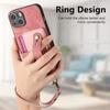 Wrist Strap PU Leather Stand Phone Case for IPhone 13 12 Mini 16 15 14 11 Pro Max XS X XR 8 7 Plus Wallet with Card Holder Cover