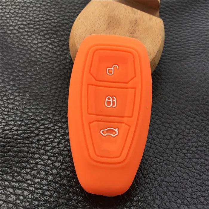 Silicone rubber car key case cover for Ford Focus 3 MK3 ST RS Ecosport Kuga New fiesta Fiesta Focus Mondeo3 Buttons smart key