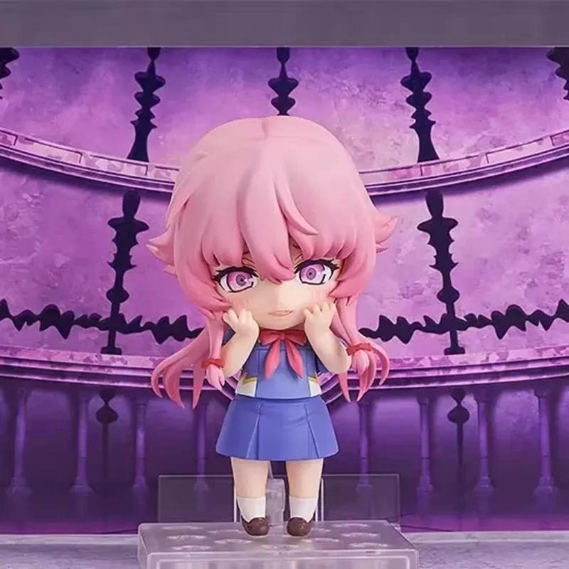 Anime Nendoroid Yuno Gasai 2316 Future Diary Chibi Action Figures Model Toys With Swappable Face Desktop Ornament Statues Gifts